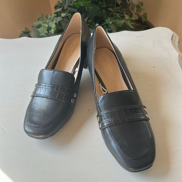 Liz Claiborne Black Slip On Classic Two Inch Heel New No Box Women’s 8 - Picture 13 of 14